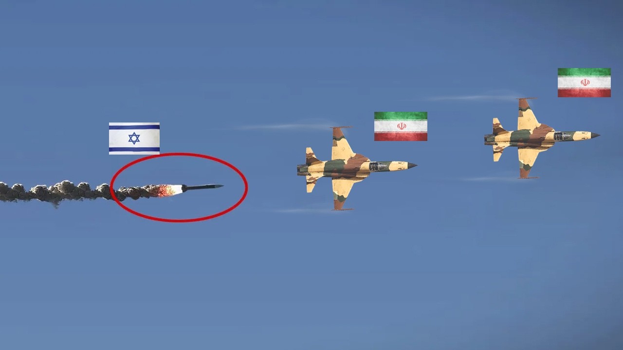 5 минут назад! Два иранских истребителя HESA Saeqeh были сбиты американо-израильской ракетой.