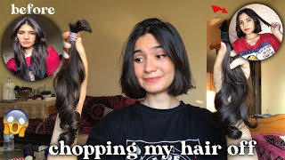 قطعت شعري قصير بوحدي فالدار... CUTTING MY HAIR REALLY SHORT