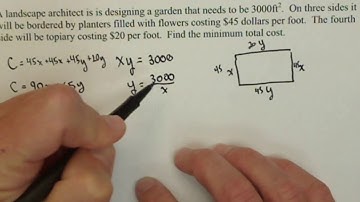 Constrained Optimization Minimizing Cost Fa6