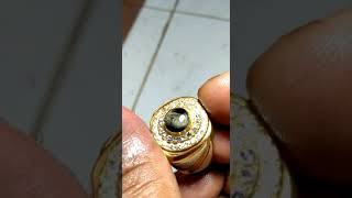 Bulu Macan Lumajang Asli Motif Junjung Derajat Baby Small Size Full Bulu Putihnya Ring Perak Murni HM Gold Platted Double Zircon Mewah Kolektor Item