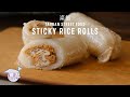 Taiwan Street Food: Sticky Rice Rolls Recipe (街頭小食：粢飯) with Papa Fung