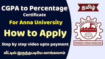 How to Apply CGPA to Percentage Conversion Certificate || Anna University || VIP Job Updates Tamil