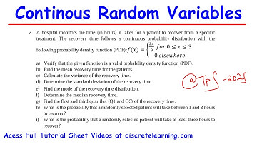 Continuous Random Variables - Step by Step Solutions