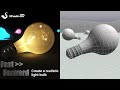 Create a realistic light bulb with shade 3d