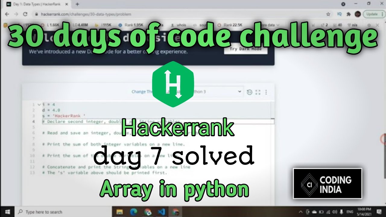 hackerrank 30 days of code | day 7 solution | hackerrank problem ...