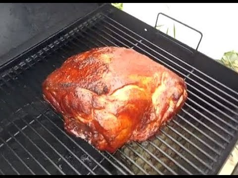 Smoking Butt on a Char-Broil Grill - YouTube