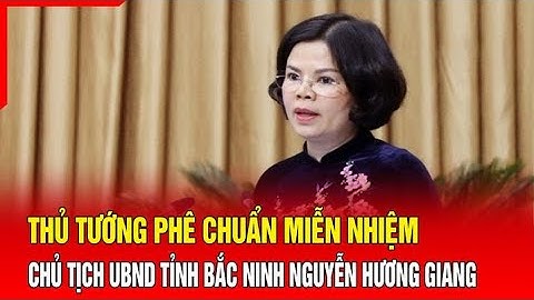 Thủ tướng phê chuẩn miễn nhiệm Chủ tịch UBND tỉnh Bắc Ninh Nguyễn Hương Giang | Báo Thanh Hóa