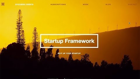 How to Customize a Website with Startup Framework (Part 1 - Headers)