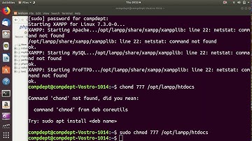 Start xampp server in Ubuntu OS and write a php program to display a message. Lampp php mysql tecomp
