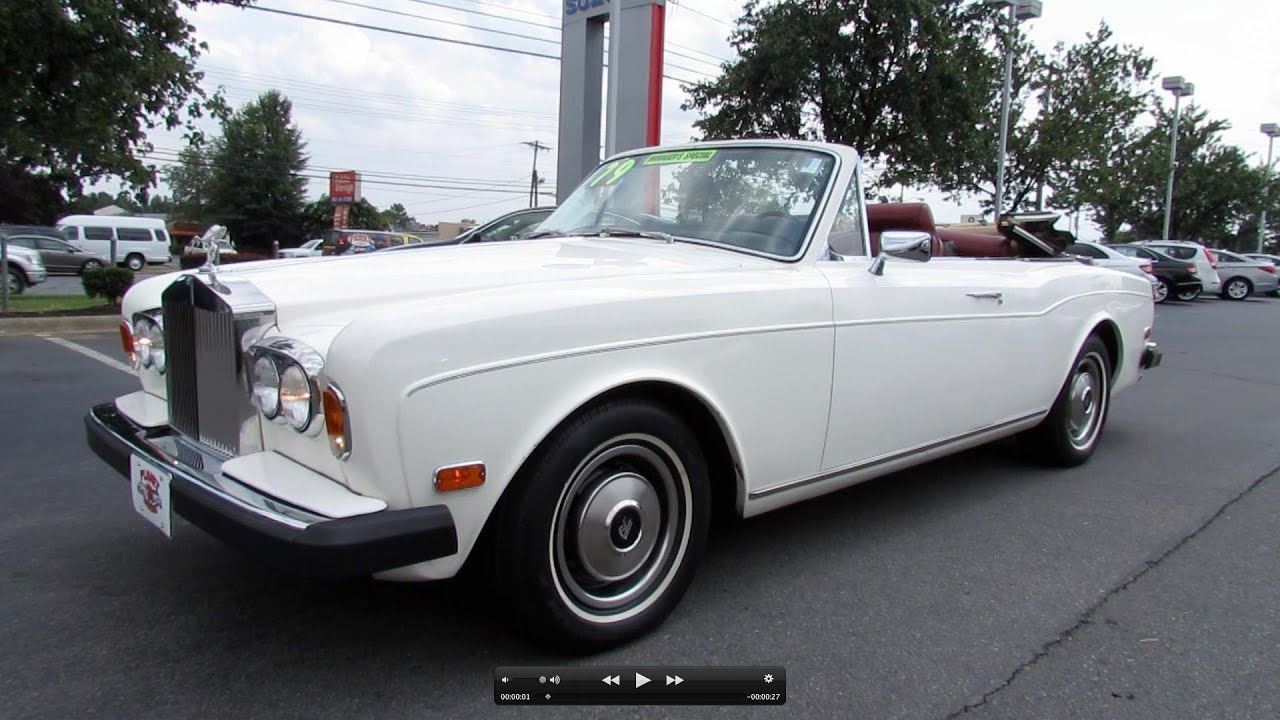 1979 Rolls Royce Corniche Convertible Start Up Exhaust And In
