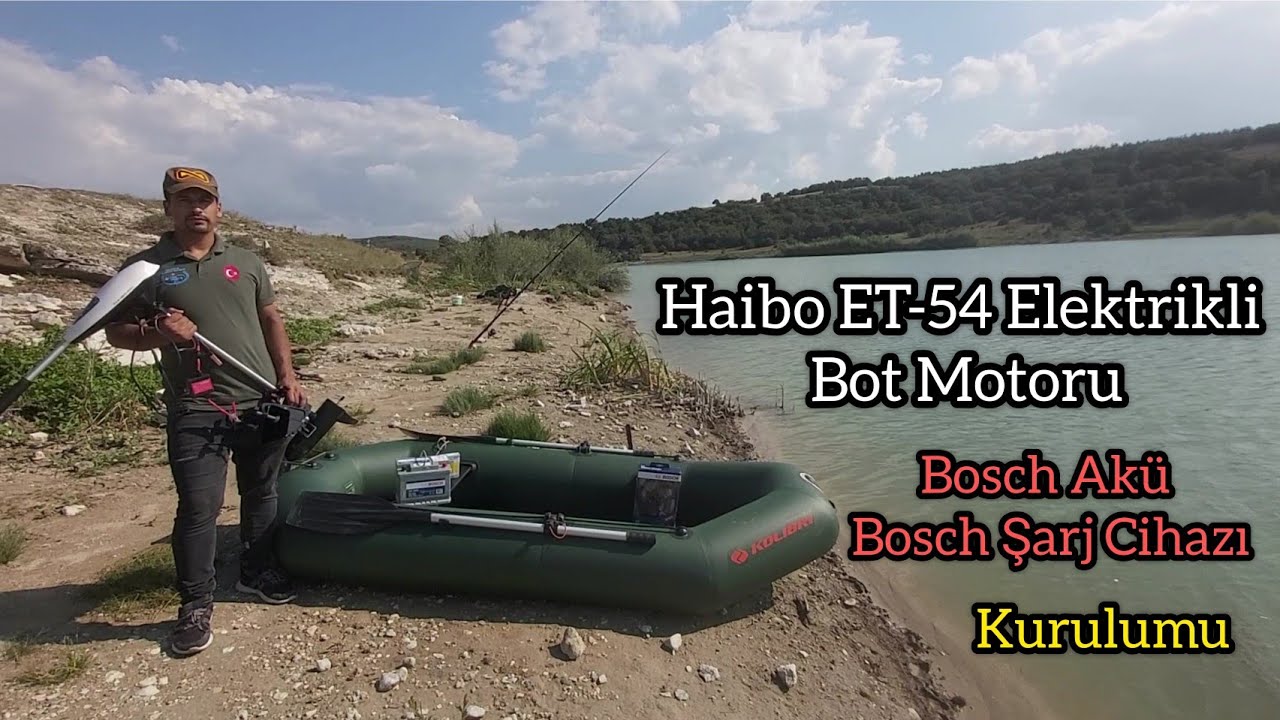 Şişme Botumuza Motor Takımı Aldık. Haibo ET-54 Elektrikli Motor Bosch 62 Amper Akü ve c3 Şarj Cihazı