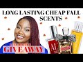 TOP LONG LASTING CHEAP FRAGRANCES | FALL SCENTS | 7K FULL BOTTLE GIVEAWAY | TheCherysTv