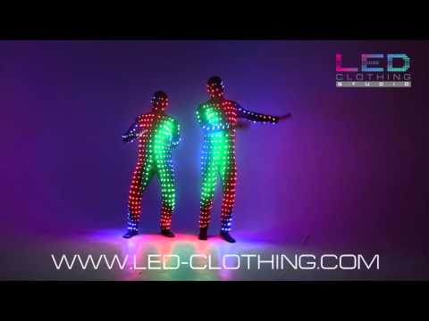 Digital Pixel Video LED Suit with wireless control