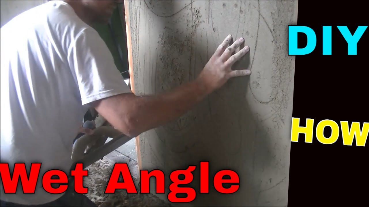 How to Deal with Wet Angle Sand & Cement Internal Rendering - YouTube