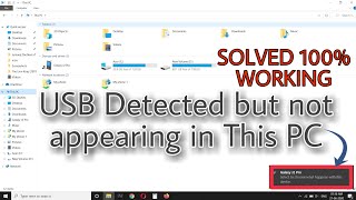 Usb Sd Card Mobile Dectected But Not Appearing In This Pc Error Solved 100% Working In 2020