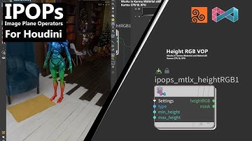 Houdini MaterialX - Height RGB Shader - IPOPs (Image Plane Operators)