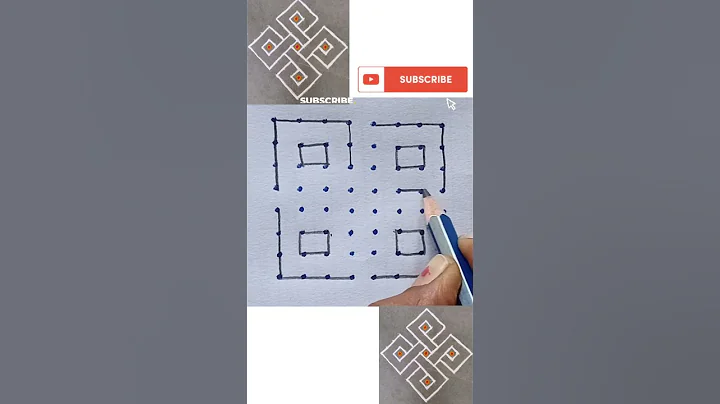 8×8 straight dots rangoli/8 dots sikku kolam/8×8 dots rangoli/#kolam #dotsrangoli