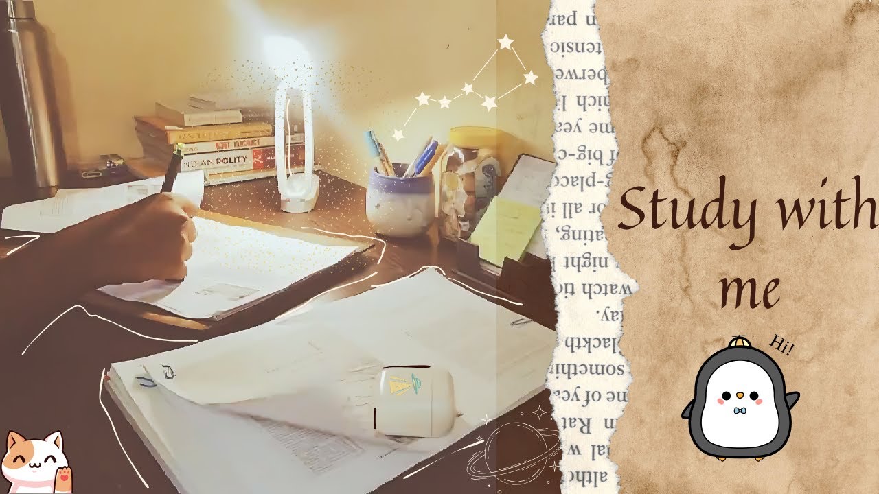 Study with me | 2 hours real time | pomodoro technique | rain sound ...