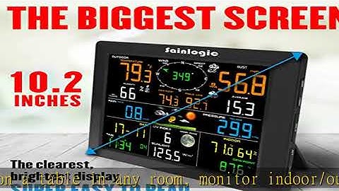 Sainlogic WiFi Weather Station, 10.2 inch Large Display Wireless Weather Station, Weather Stations