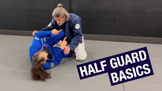 Jiu Jitsu w/Jen Z: Half-Guard Basics - How to position yourself in bottom half-guard!