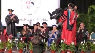 Shaq graduates from Barry University  Picks up his Professor! (in HD)