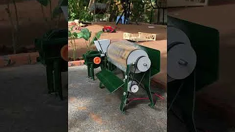 Mini threshing machine #diy #tractor