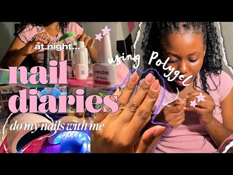 do my nails with me at home as a BEGINNER :/