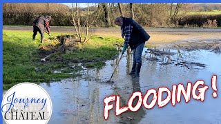 FLOODING at the CHATEAU and DIGGING a TRENCH - Journey to the Château de Colombe, Ep. 65