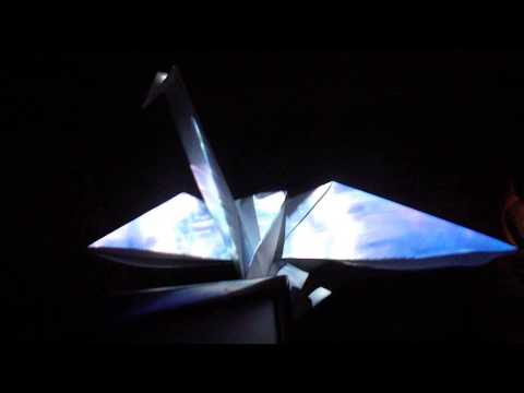 Projection Mapped Origami Crane
