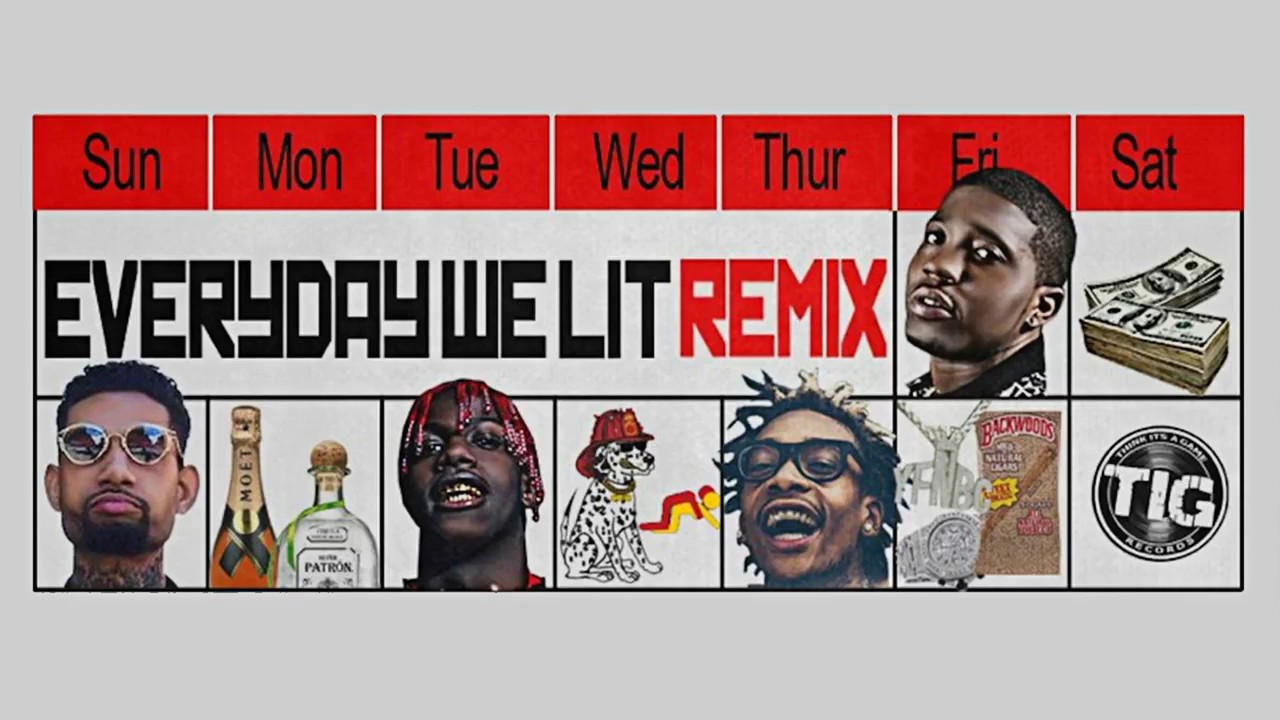 YFN Lucci - Everyday We Lit (Remix) (Feat. PnB Rock, Lil Yachty & Wiz Khalifa)