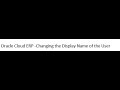 Changing the Display Name of the User