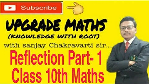 Reflection Class 10th Maths, Part - 1| Reflection of a point along axes| Combination of reflection..