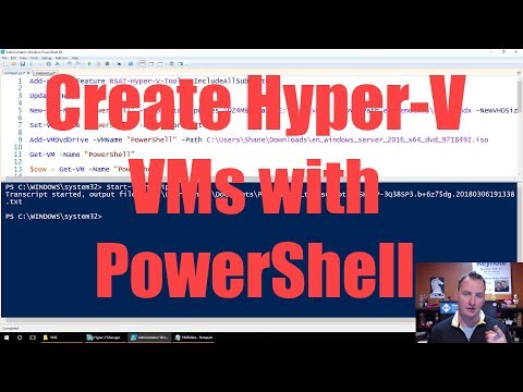 Video: Virtuālo Mašīnu Izveide Hyper-V 2019, Izmantojot PowerShell