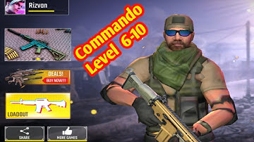 Commando Adventure Offline Android Gameplay || Level 6-10 || #RIZVAN_GAMER
