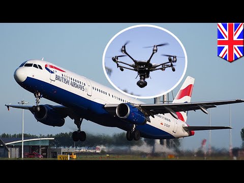 無人機亂入機場跑道 英國航班癱瘓毀聖誕