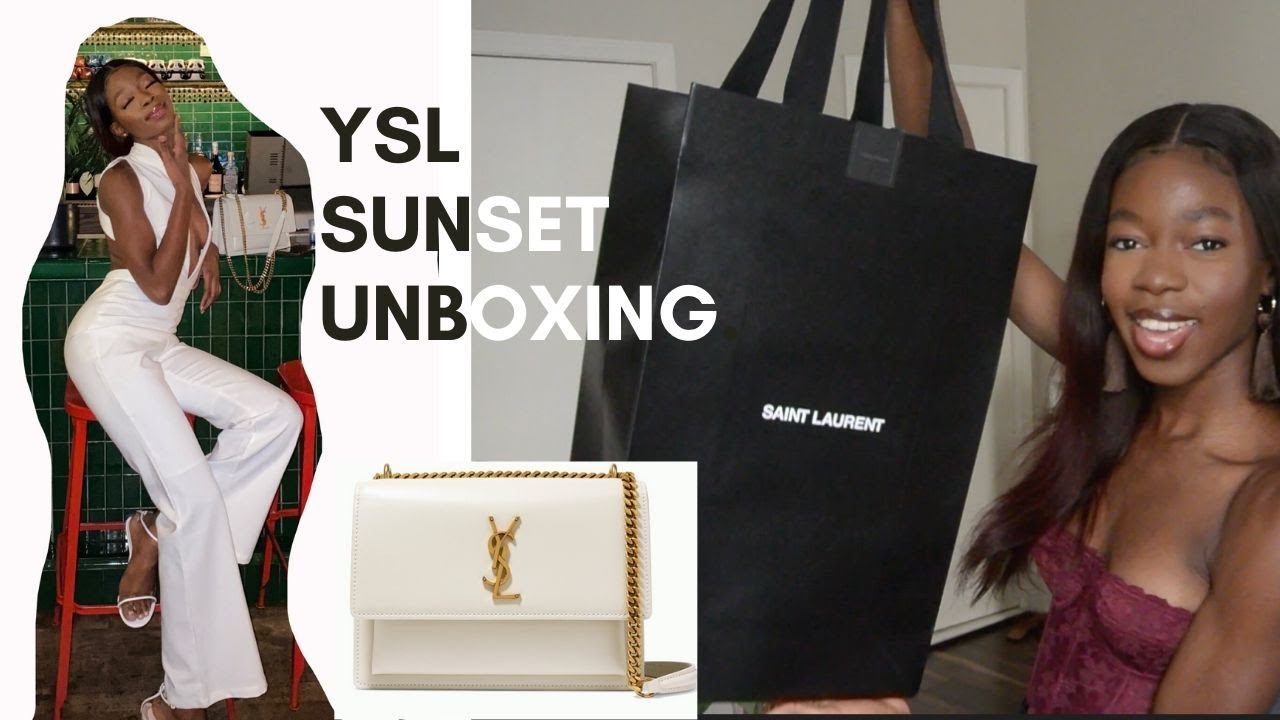 YSL SAINT LAURENT BAG UNBOXING, Sunset Medium Bag, & what it looks like  on
