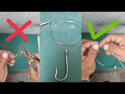 HOW TO INSTALL YOUR STAINLESS WIRE ON YOUR HOOK AND SWIVEL WITHOUT USING ANY TOOL (FISHING