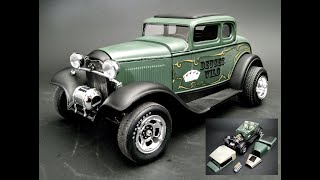 1932 Ford Custom Hot Rod Switchers 1/25 Scale Model Kit Build How To Assemble Paint Engine Decals