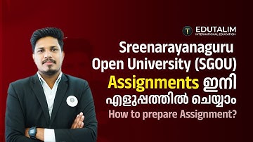 SREENARAYANAGURU OPEN UNIVERSITY(SGOU) ASSIGNMENTS ഇനി എളുപ്പത്തിൽ ചെയാം | ASSIGNMENT Tips 2024🎓