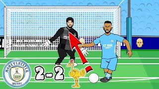 Man City vs Liverpool: the cartoon! (2-2 2022 De Bruyne Jota Jesus Mane)