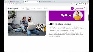 One Page portfolio Starter template for Statamic CMS