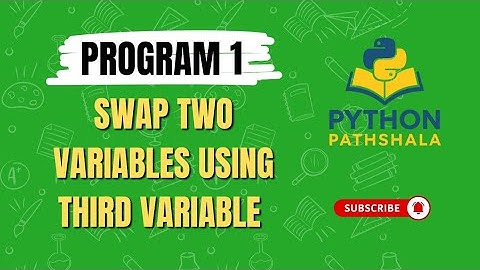 Swap Two Variables using Third Variable in Python | Python Program 1