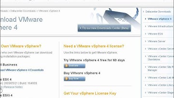 VMware vSphere CBT - Downloading the ESX 4 Installation ISO