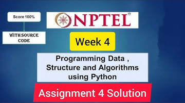 💥Programming Data Structure And Algorithms Using Python | Week 4  | Assignment Answers | NPTEL💥💥
