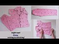 Night dress easy cutting and stitching/collar night suit for girls @Style by Radhika