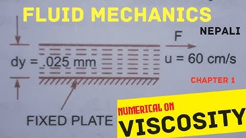 Numerical 1- On Viscosity|| Newtons law of Viscosity - Video 4th