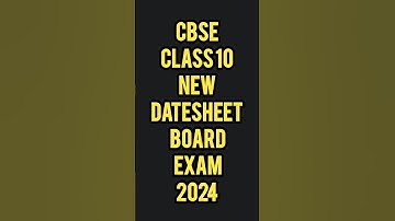 CBSE CLASS 10 REVISED DATESHEET BOARD EXAM 2024 #shorts#cbseclass10 #boardexam2024#class10#datesheet