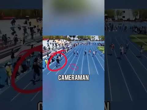 CAMERAMAN IN 100M😱💀#100k #100 #sprinter #sprinting #million #running #fastest #hardwork #cameraman