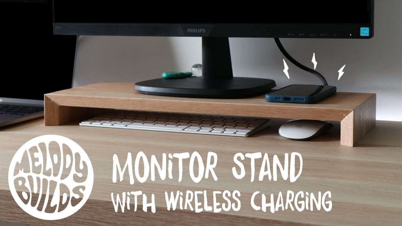 How to Make a Monitor Stand with Wireless charging YouTube