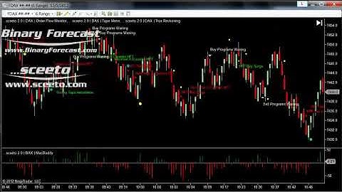 NinjaTrader Tape Reading Indicators Daily Report 5th December 2012 Dax Futures